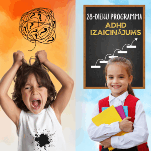 28 dienu ADHD izaicinājums, uzlabojiet koncentrēšanos, saglabājiet fokusu, veiciet patstāvīgi mājasdarbus vai skolas uzdevumus un samaziniet impulsīvus uzliesmojumus